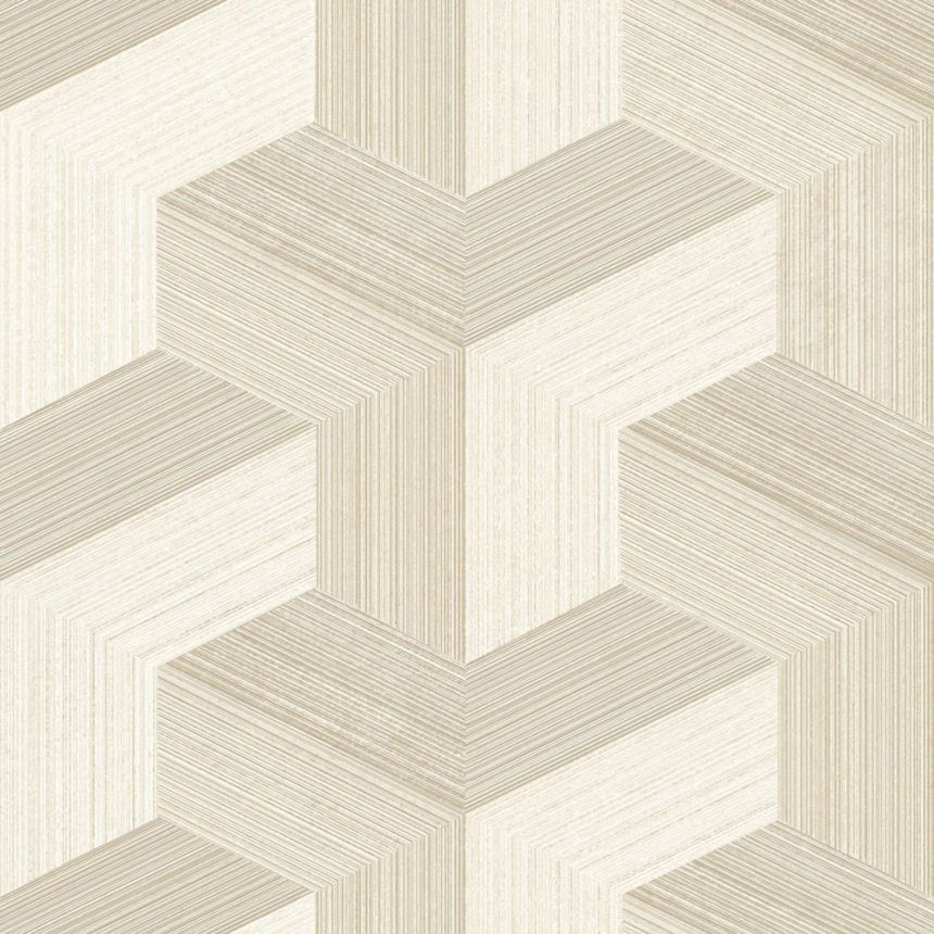 Tapete, beige, grafisches Muster, 347948, 3D Reflections, Origin