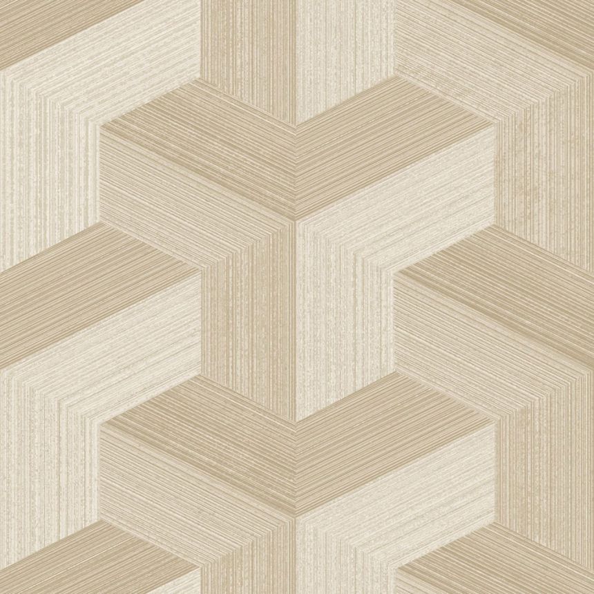 Tapete, beige, grafisches Muster, 347949, 3D Reflections, Origin
