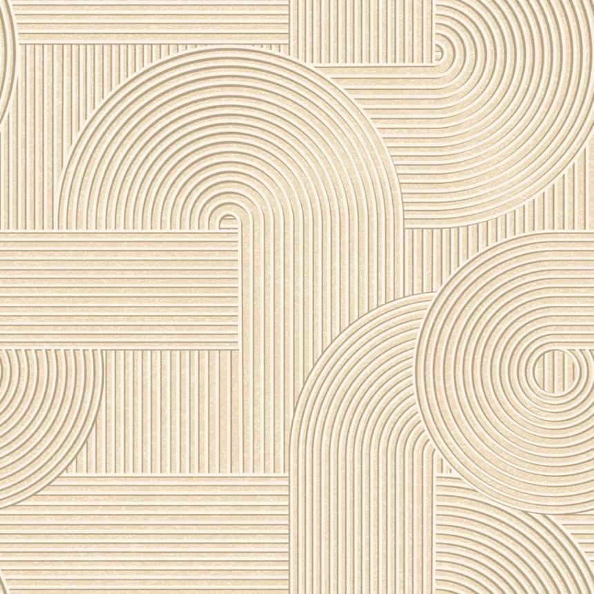Tapete, beige, 3D-grafisches Muster, 348015, 3D Reflections, Origin