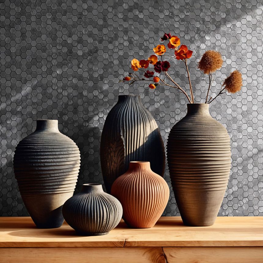 Tapete, Silber, Hexagone, 35814, Papis Loveday Fashion Icon, Marburg