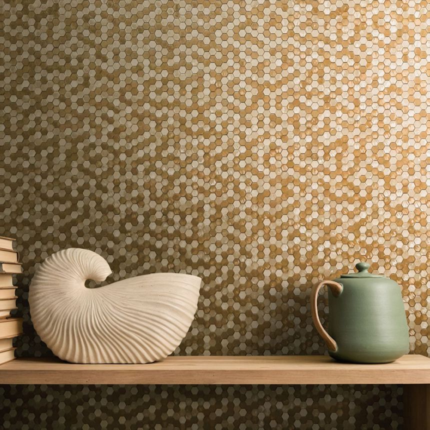 Tapete, Gold, Hexagone, 35815, Papis Loveday Fashion Icon, Marburg