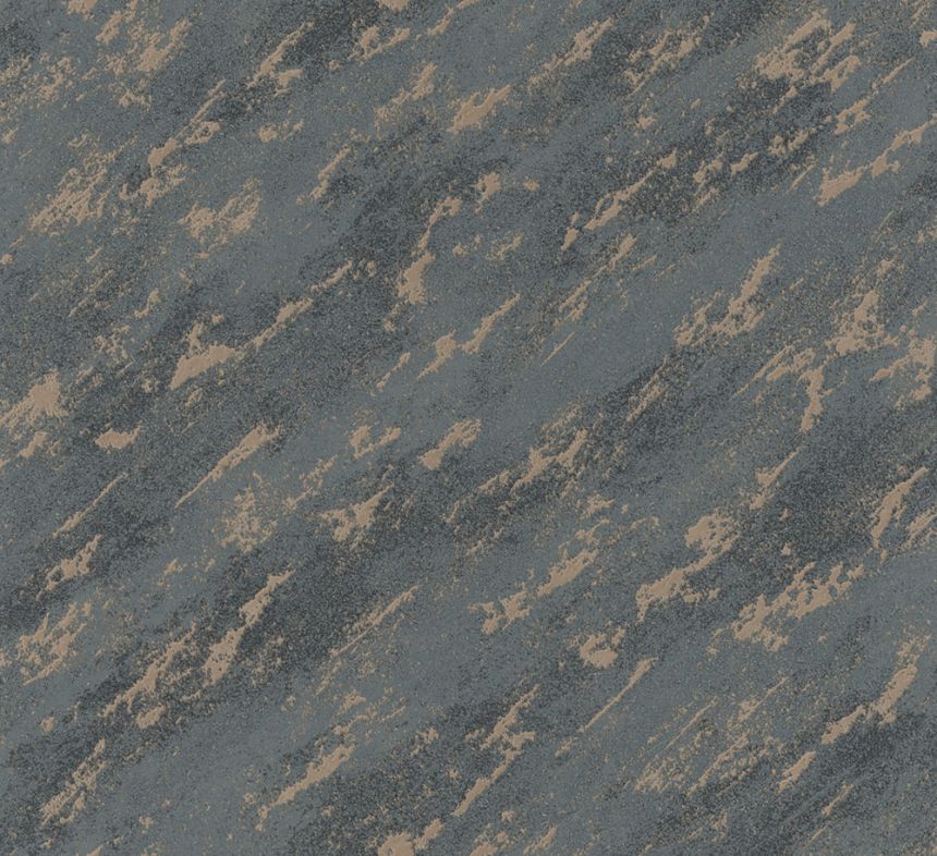 Tapete, Blau-Bronze, Beton, Stuck, 34904, Eclectic, Marburg