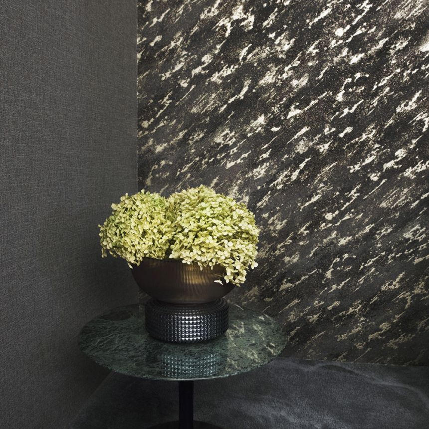 Tapete, Schwarz-Gold, Beton, Stuck, 34905, Eclectic, Marburg