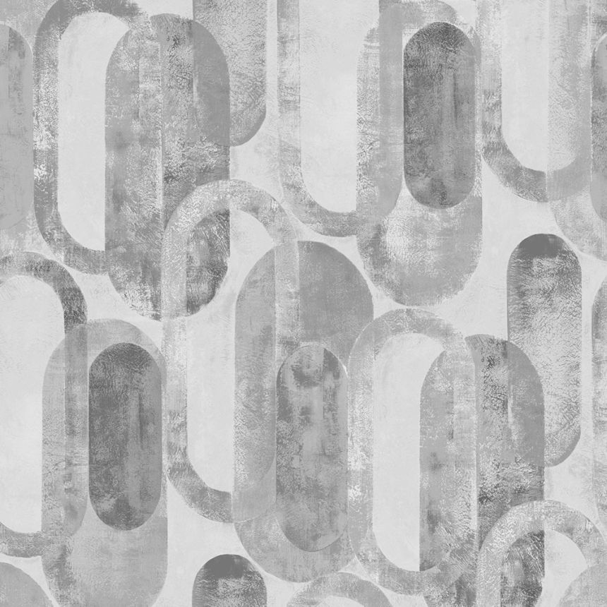 Grafiktapete, ovale Muster, grau-silber, 121803, Vavex 2027