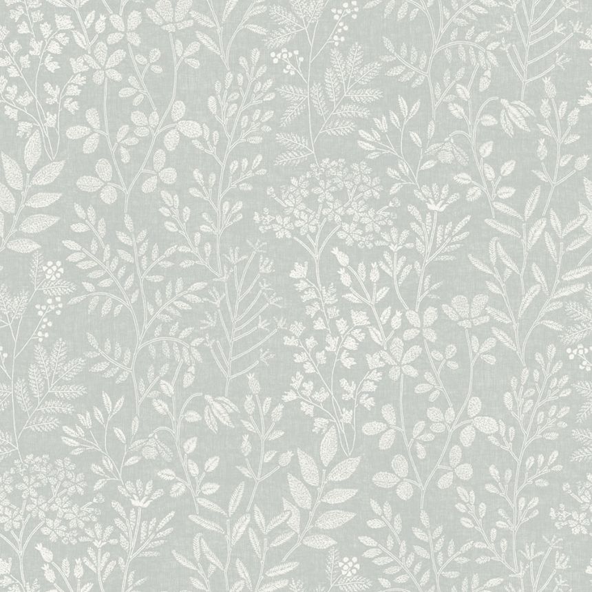 Tapete, grau, Gräser und Blätter, 205001, Vavex 2027