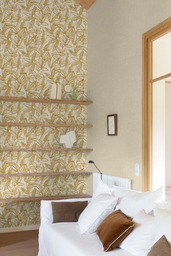 Tapete, beige-gold, Blätter, A71801, Vavex 2027