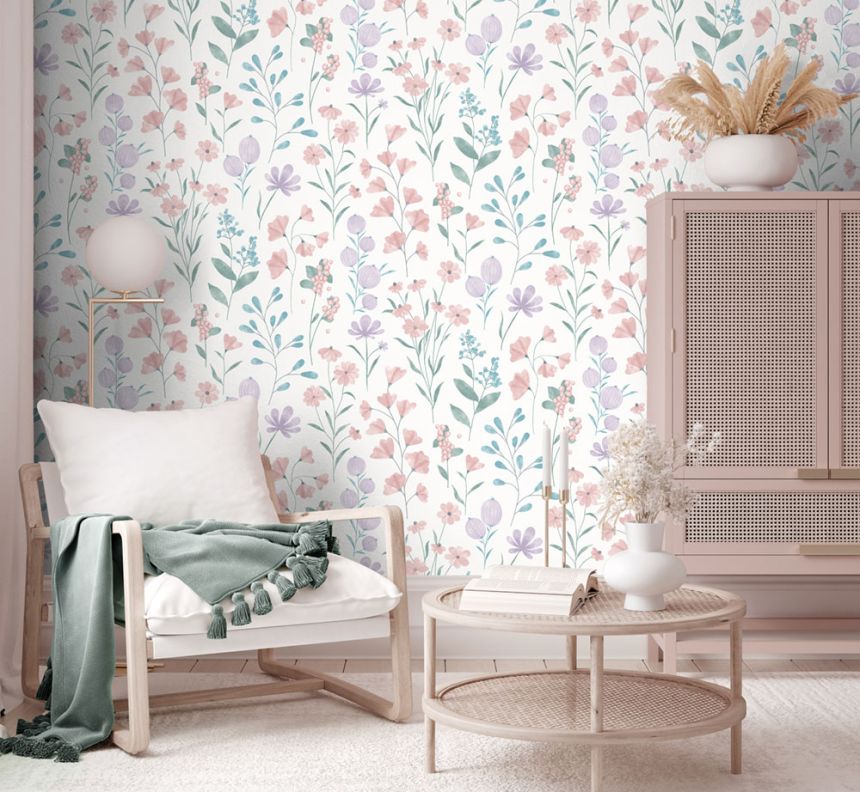 Tapete, weiß, Blumen, M88306, Vavex 2027