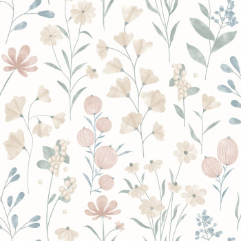 Tapete, weiß, Blumen, M88307, Vavex 2027