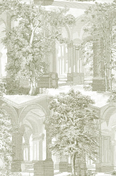 Tapete, grün, Bäume, Arkaden, 129094, Arboretum, Graham Brown Premium