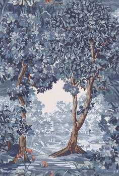 Tapete, blau, Bäume, 127902, Arboretum, Graham Brown Premium
