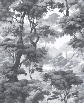 Tapete, grau-schwarz, Wald, Bäume, 127930, Arboretum, Graham Brown Premium