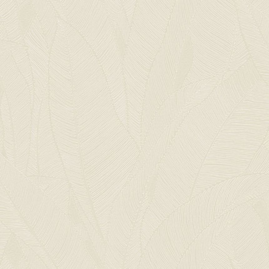 Luxustapete, Weiß-Creme, Blätter, Z16703, Murella 100, Zambaiti Parati