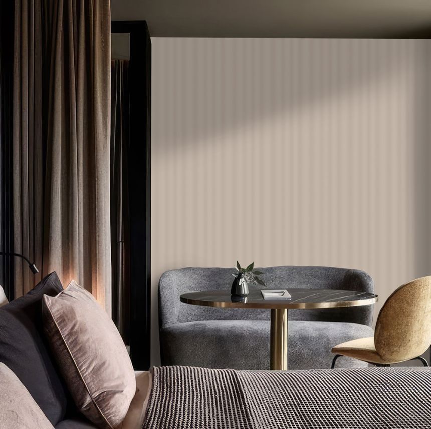 Luxustapete, Braun, Streifeneffekt, Z16714, Murella 100, Zambaiti Parati