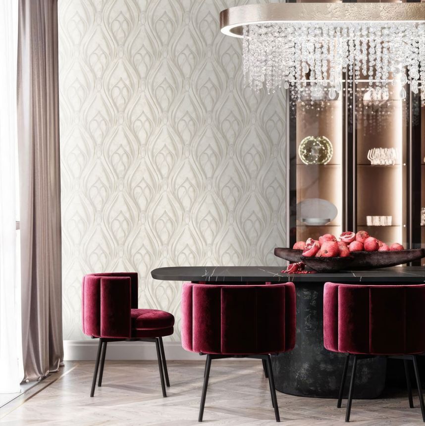 Luxustapete, Grau-Beige, Ornamente, Z16729, Murella 100, Zambaiti Parati