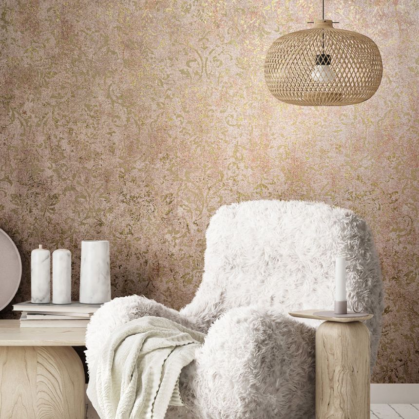 Tapete, Grau-Beige, Steinoptik, 34647, Terra, Marburg
