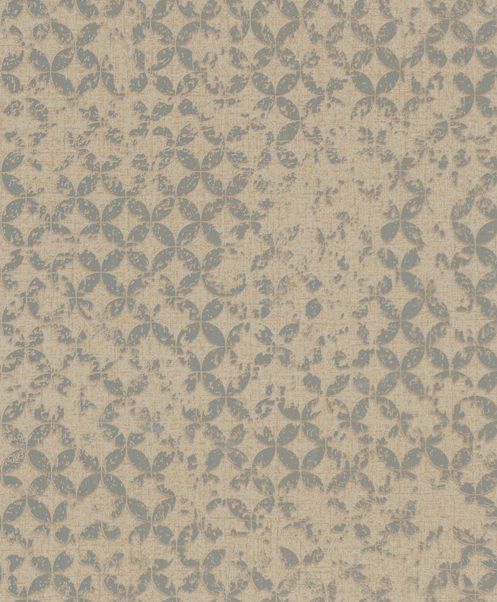 Tapete, beige-silber, geometrisches Vintage-Muster, 35120, City Romance, Marburg