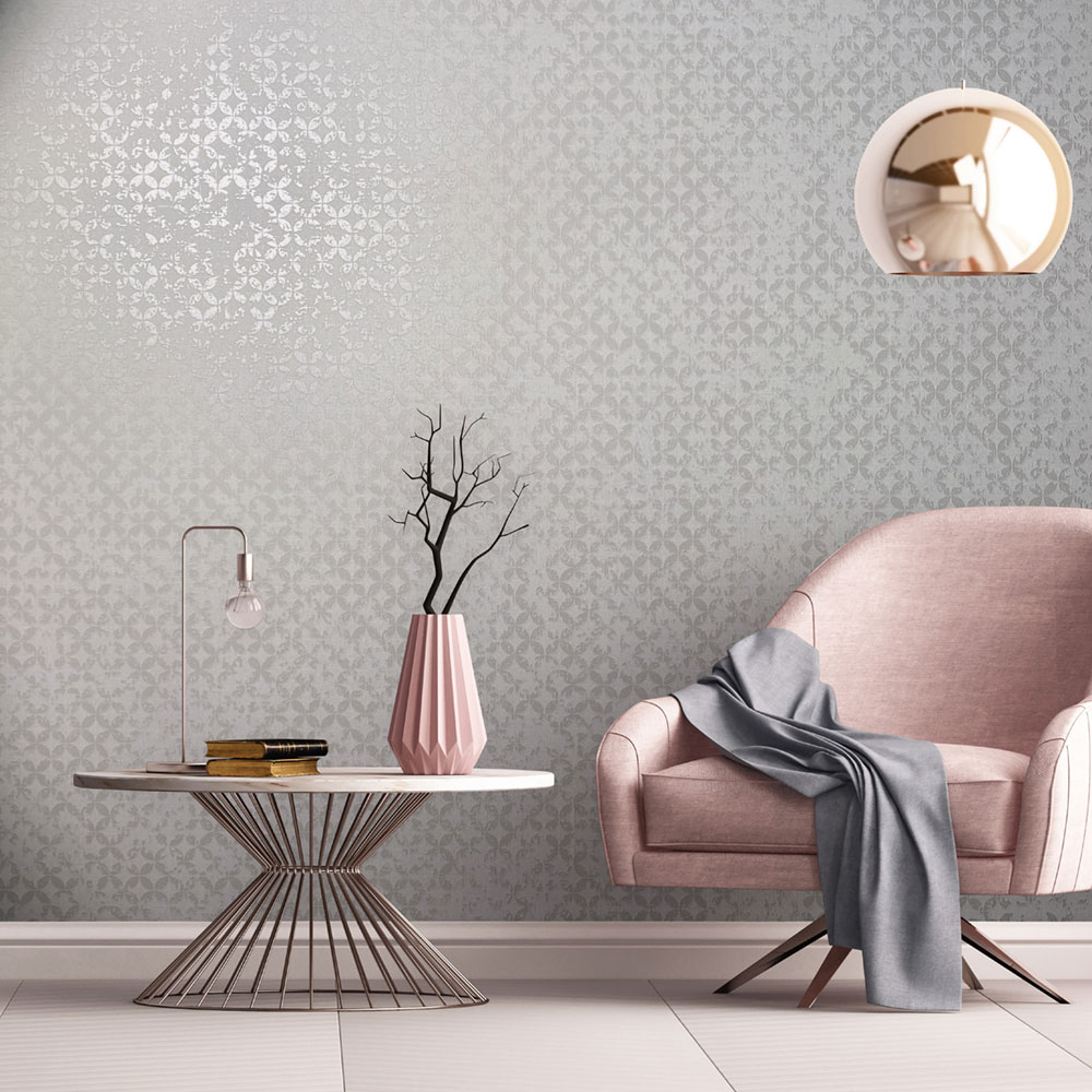 Tapete, weiß-creme, geometrisches Vintage-Muster, 35121, City Romance, Marburg