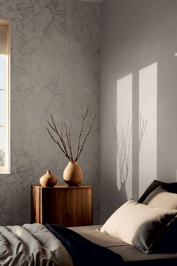 Tapete, Grau-Braun, Grafisches Muster, 34614, Terra, Marburg