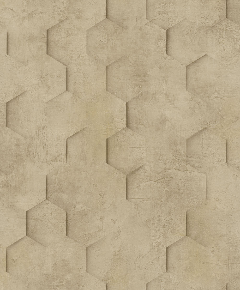 Geometrische Tapete, Beige, Hexagone, 34163, Loft Superior, Marburg