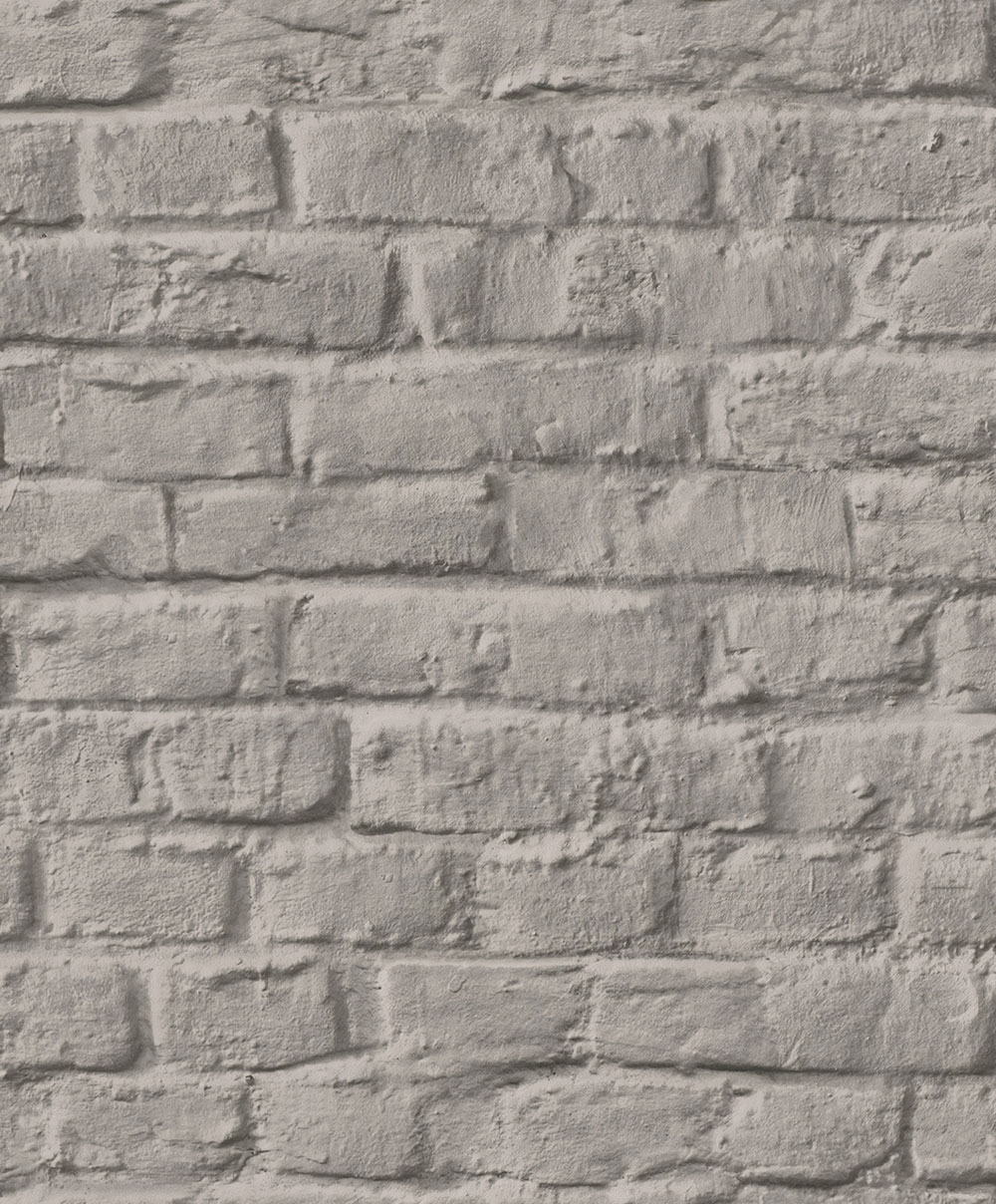 Tapete, Grau-Braun, Ziegel, Ziegelwand, 34168, Loft Superior, Marburg