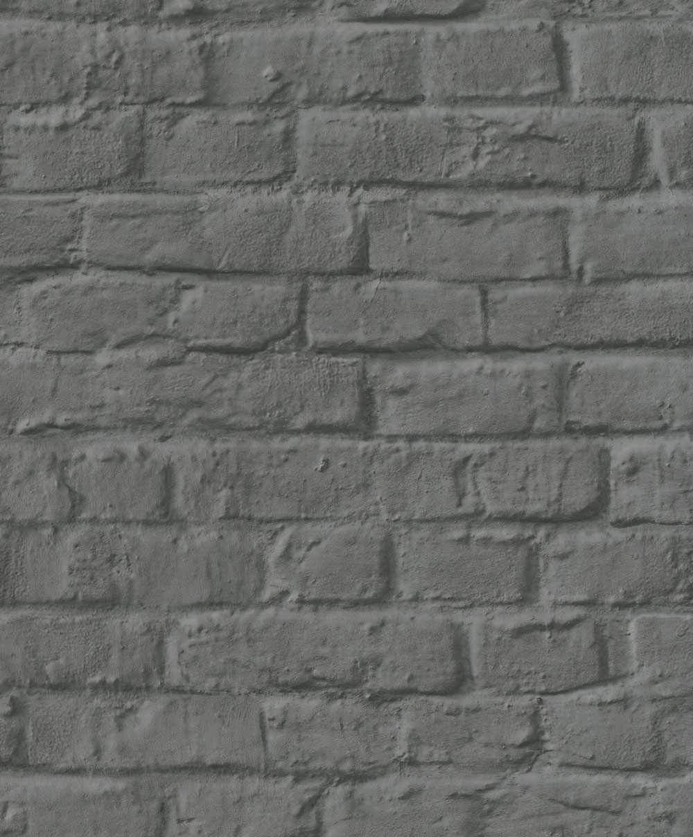 Tapete, Grau-Schwarz, Ziegel, Ziegelwand, 34170, Loft Superior, Marburg
