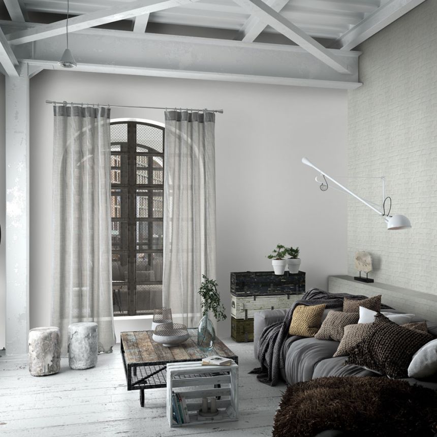 Tapete, Weiß, Textiloptik, 34171, Kumano, Loft Superior, Marburg