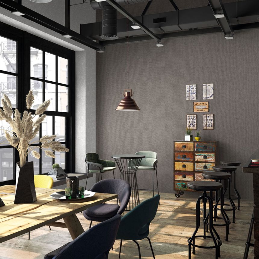 Tapete, Braun, Textiloptik, 34183, Kumano, Loft Superior, Marburg