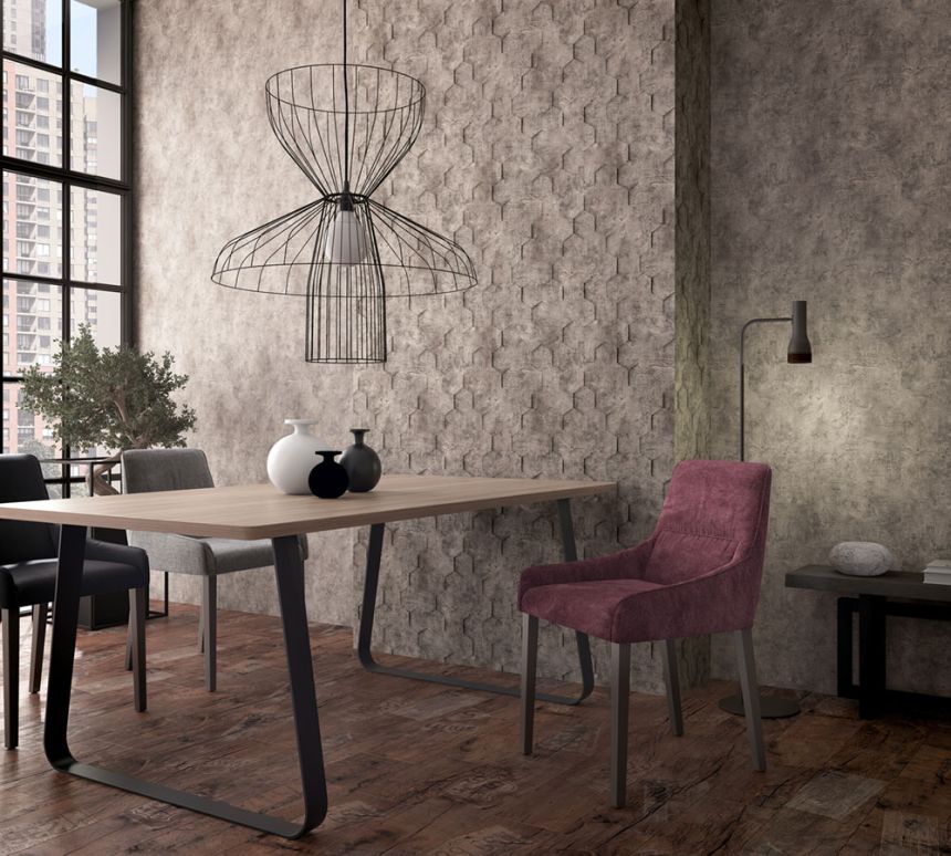 Tapete, Grau-Braun, Spachteloptik, 34188, Loft Superior, Marburg
