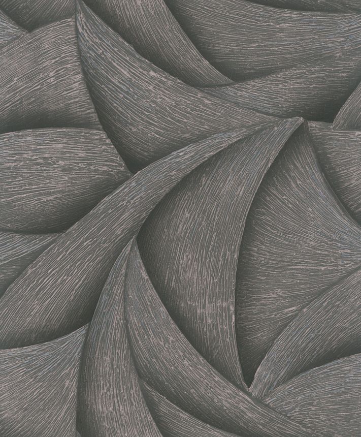 Tapete, schwarz-bronze, grafische Linien, 35505, Ritus, Marburg