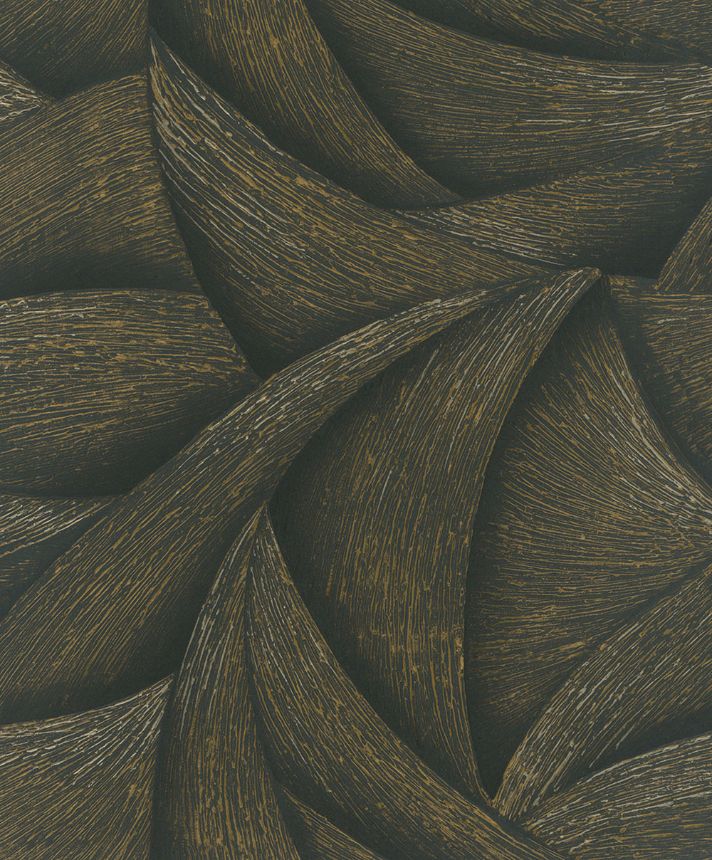 Tapete, schwarz-gold, grafische Linien, 35506, Ritus, Marburg
