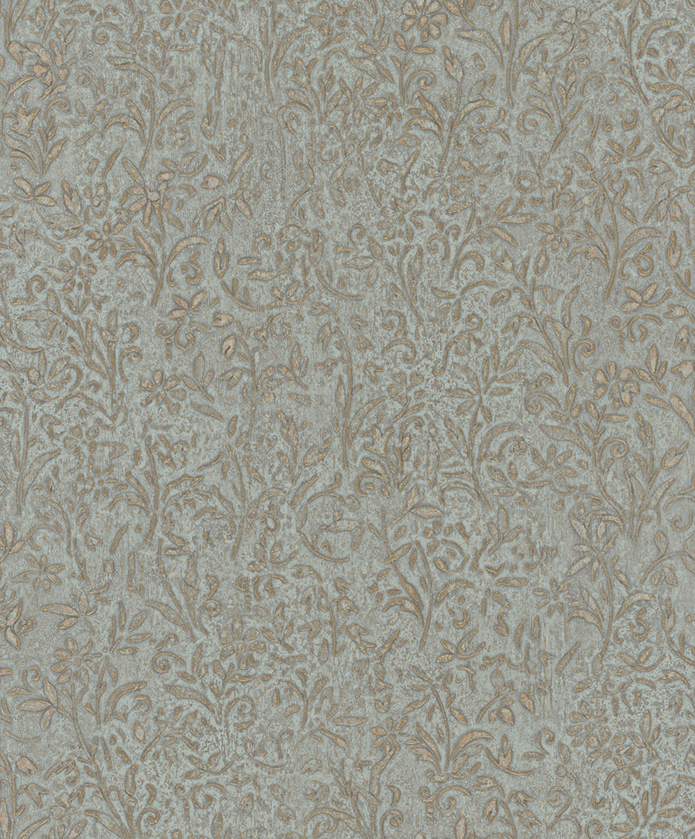 Tapete, blau-gold, Ornamente, 35532, Ritus, Marburg
