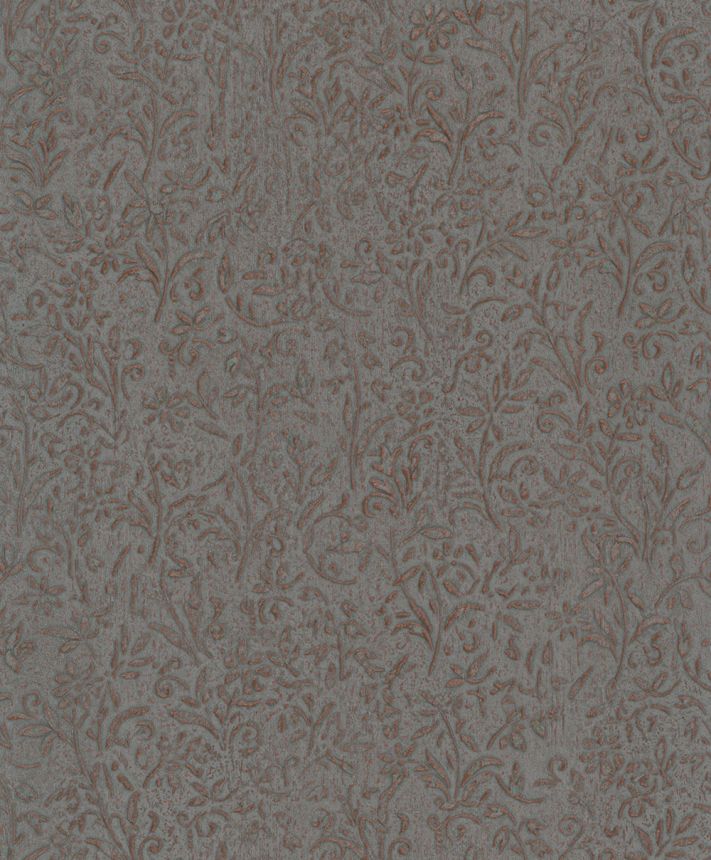 Tapete, grau-kupferfarben, Ornamente, 35534, Ritus, Marburg