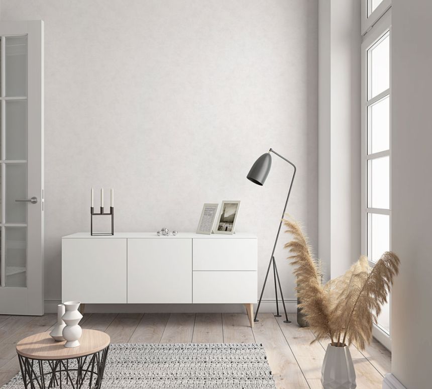 Tapete, Weiß-Grau, Textiloptik, 32436, Shades, Marburg