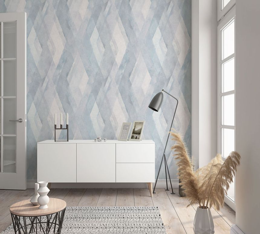 Geometrische Tapete, Grau-Blau, 32448, Shades, Marburg