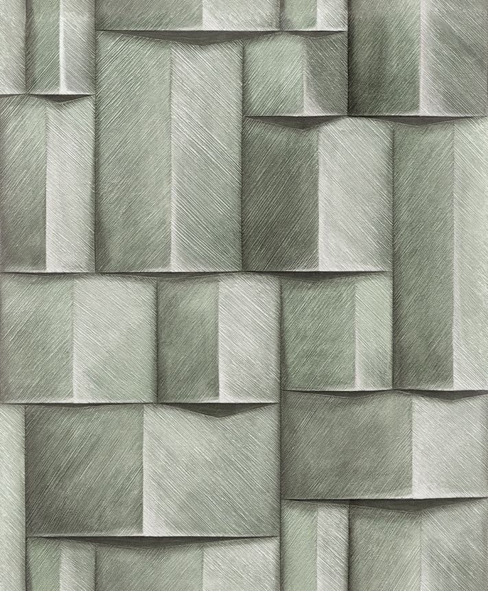 Grafische Tapete, grün, 3D-Effekt, 35378, Timber, Marburg