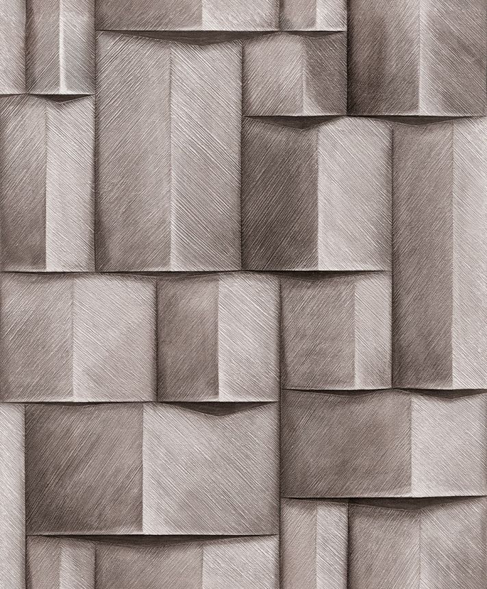 Grafische Tapete, braun, 3D-Effekt, 35393, Timber, Marburg
