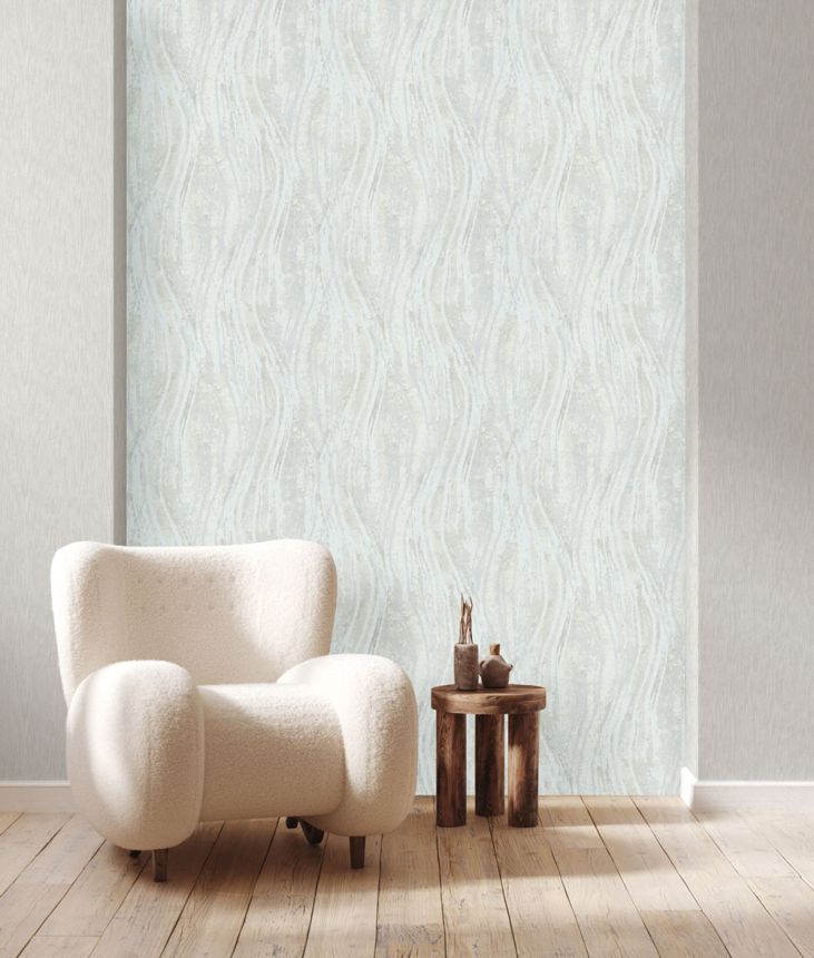 Tapete, Creme-Grau, Struktur, Wellen, 82497, Naomi, Novamur