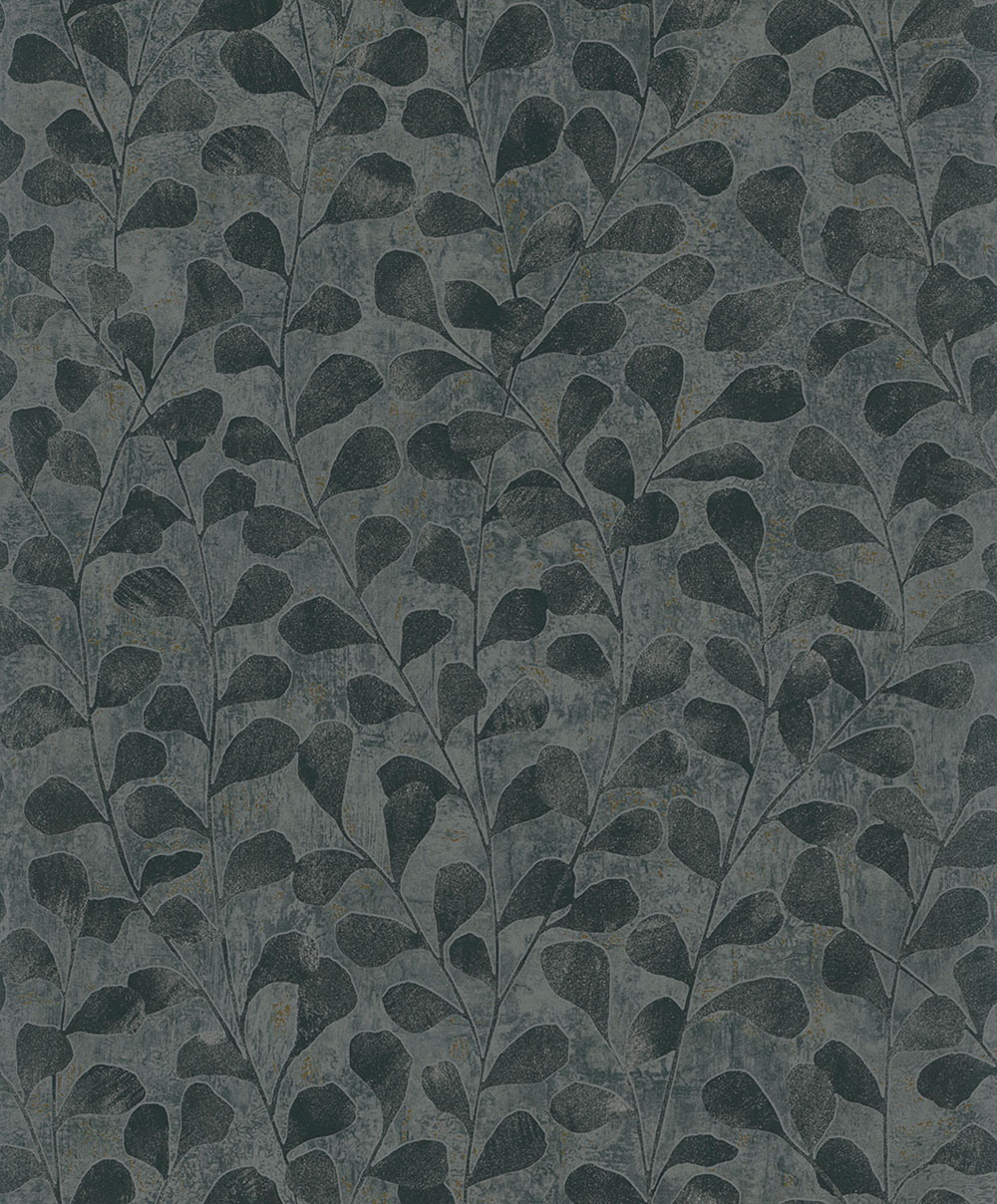 Tapete, Schwarz-Gold, Zweige, Blätter, 82503, Naomi, Novamur