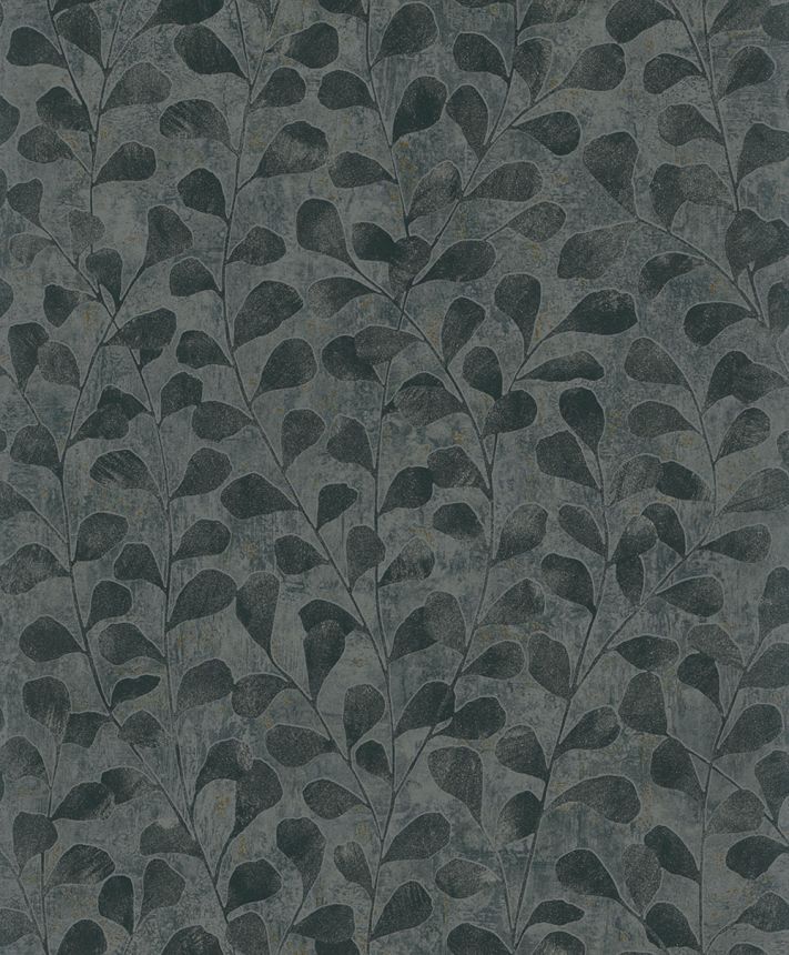 Tapete, Schwarz-Gold, Zweige, Blätter, 82503, Naomi, Novamur