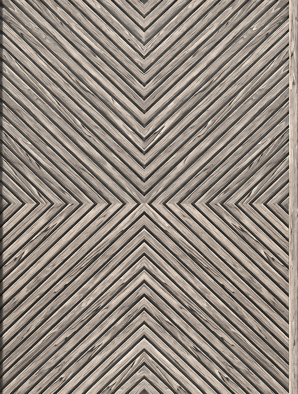 Tapete, Grau-Beige, Holzverkleidungsoptik, 89018, Naomi, Novamur