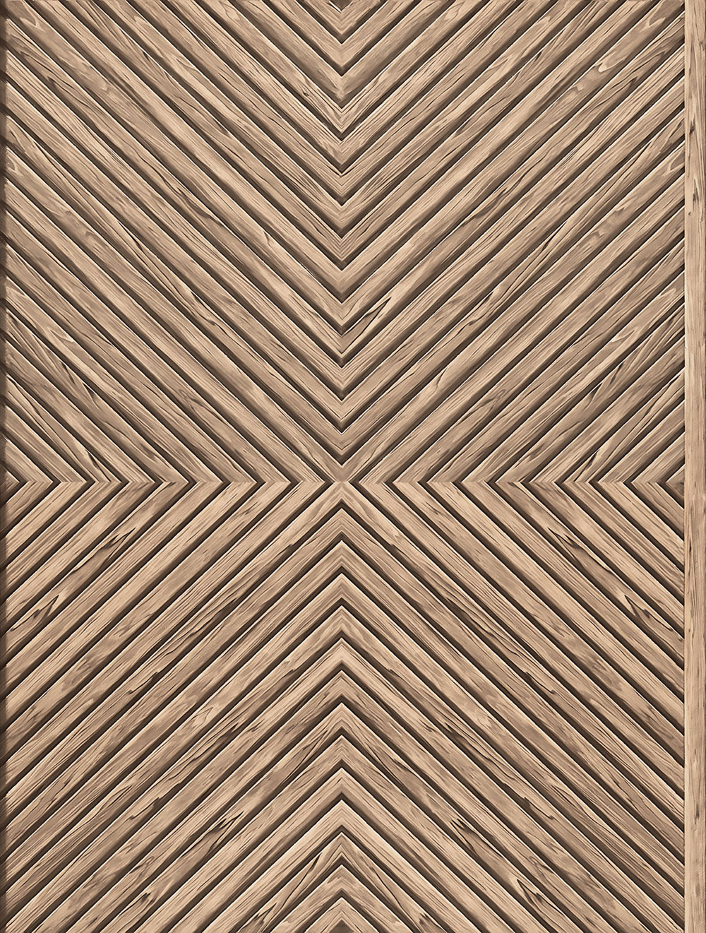 Tapete, Braun-Beige, Holzverkleidungsoptik, 89019, Naomi, Novamur