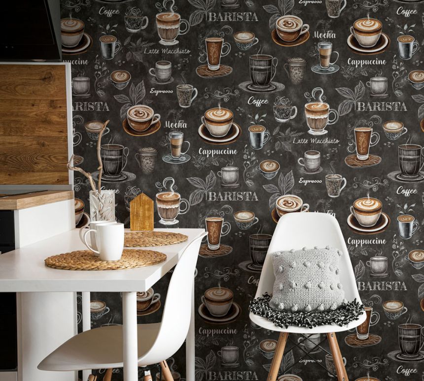 Tapete, Schwarz, Kaffee, 89045, Naomi, Novamur