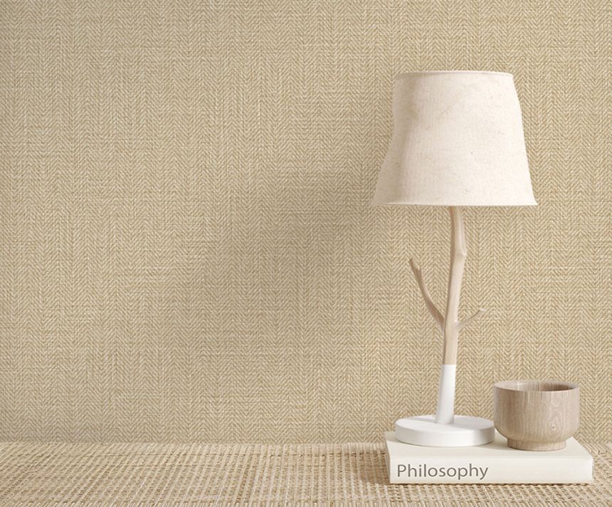 Tapete, Braun-Beige, Fischgrätmuster, Z70707, Marrakech, Zambaiti Parati