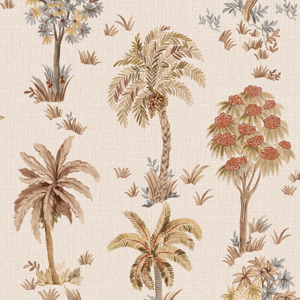 Luxustapete, Beige, Bäume, Z70715, Marrakech, Zambaiti Parati