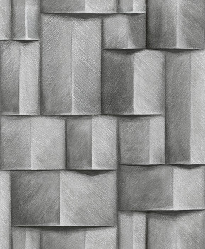 Grafische Tapete, grau, 3D-Effekt, 35381, Timber, Marburg