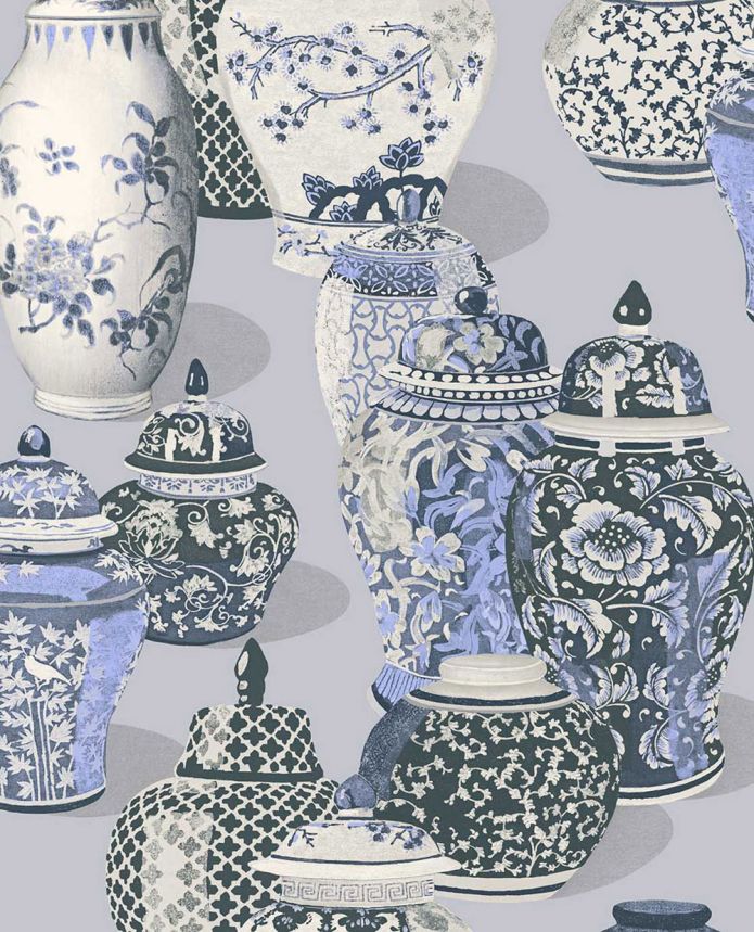 Tapete, 351212, Grau-Blau, Gefäße, Magnifique, Eijffinger