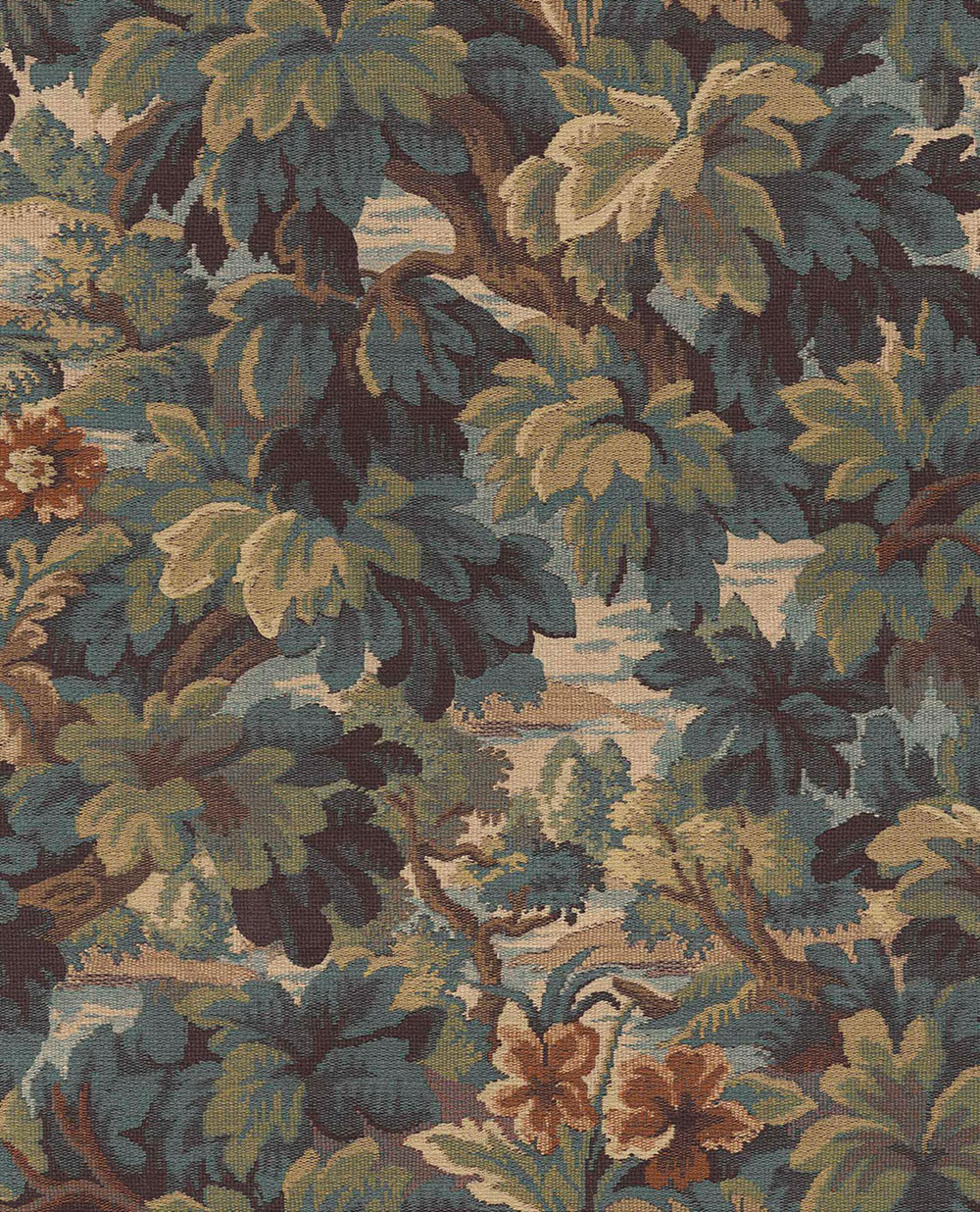 Tapete, Grün-Braun, Blätter, Bäume, 351241, Magnifique, Eijffinger