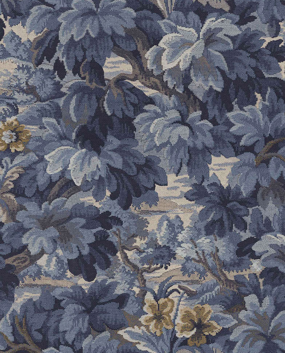 Tapete, Blau, Blätter, Bäume, 351242, Magnifique, Eijffinger