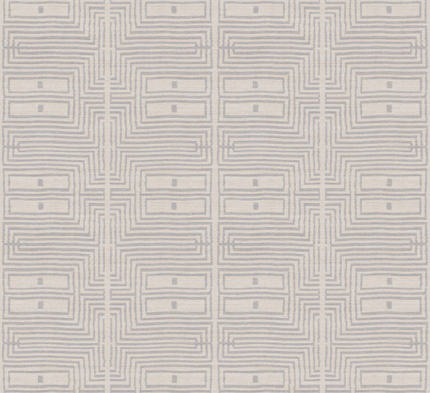 Tapete, Stoffoptik, Muster, beige, grau, RIC302, Serica, Masureel
