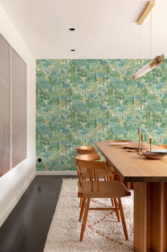 Tapete, grün, Bäume, A78602, Inia, Grandeco